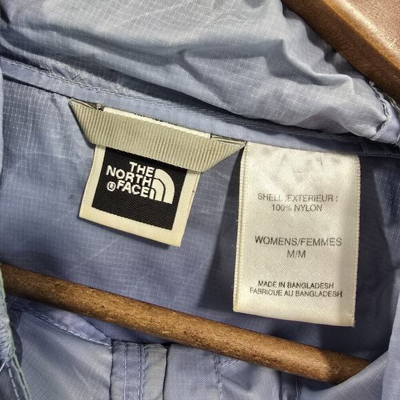 The North Face Jacket Womens Medium Blue Black Zip Running Windbreaker - Picture 3 of 10